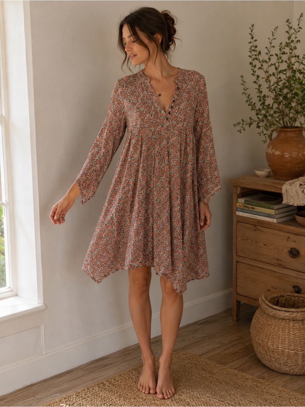 Seasons knee length flowy dress